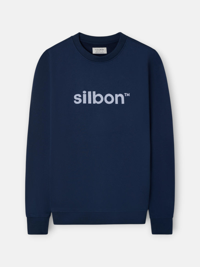 Sudadera Silbon flock azul marino