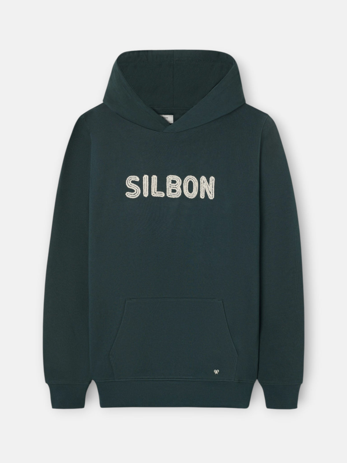 Sweat à capuche avec cordon vert foncé