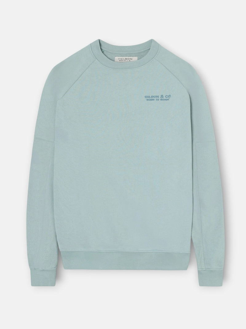 Sudadera ranglan free nomad verde claro