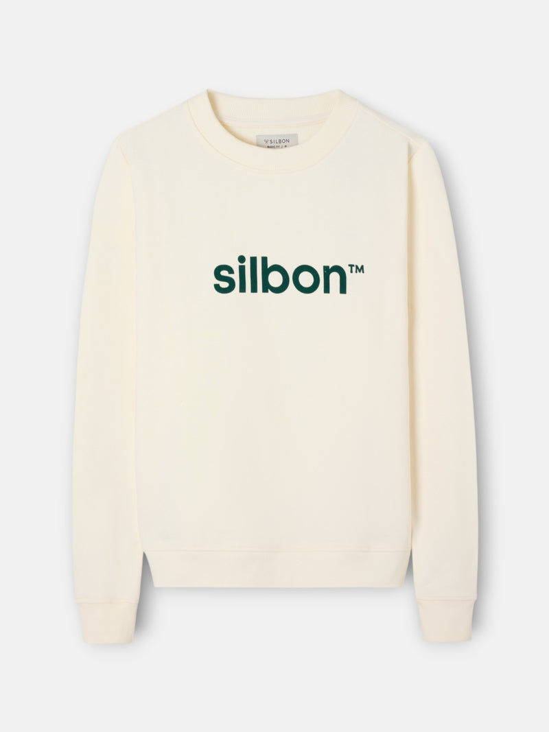 Sudadera Silbon flock crema