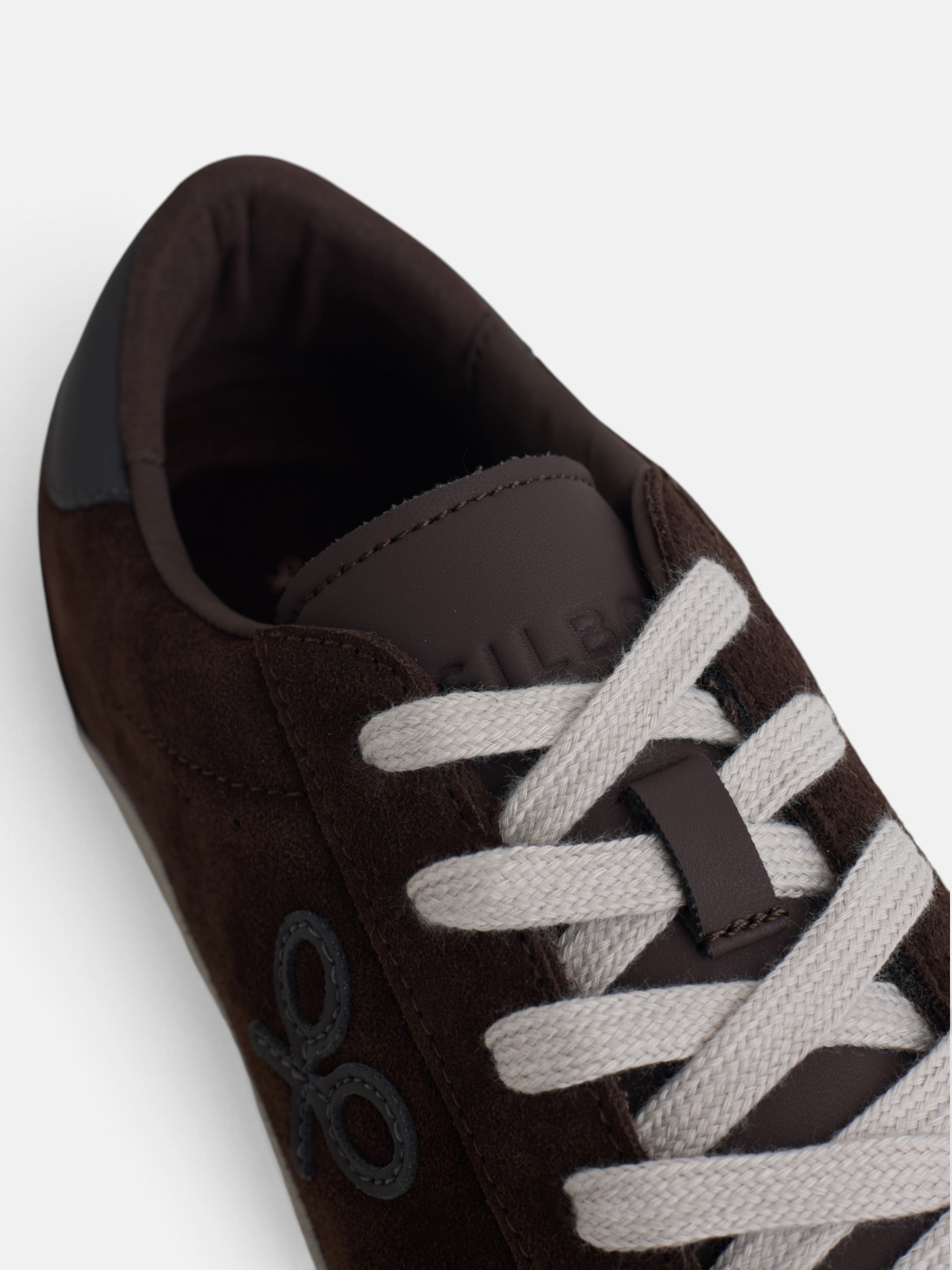 Worn brown suede sneaker