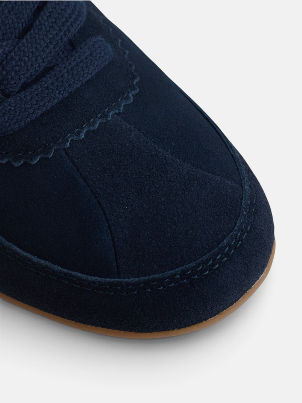 Zapatilla retro serraje azul marino
