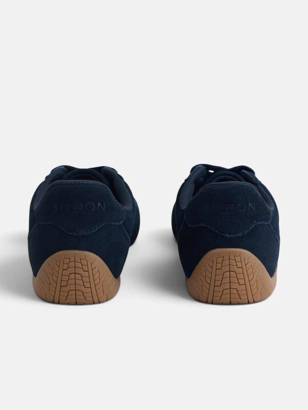 Zapatilla retro serraje azul marino