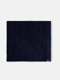 Navy blue braided pattern scarf