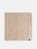 Beige braided pattern scarf
