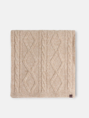 Beige braided pattern scarf