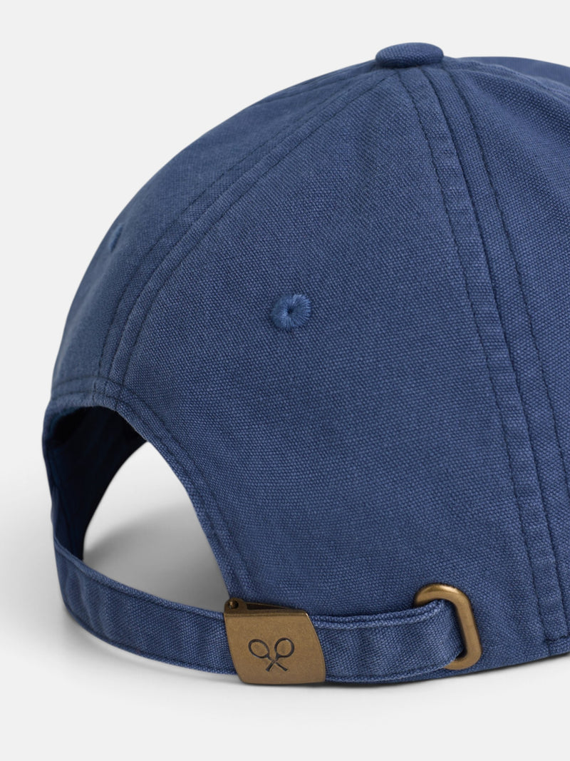 Casquette bleu marine avec raquettes brodées