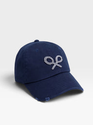 Gorra raqueta relieve azul marino