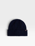 Gorro motivo trenzado azul marino