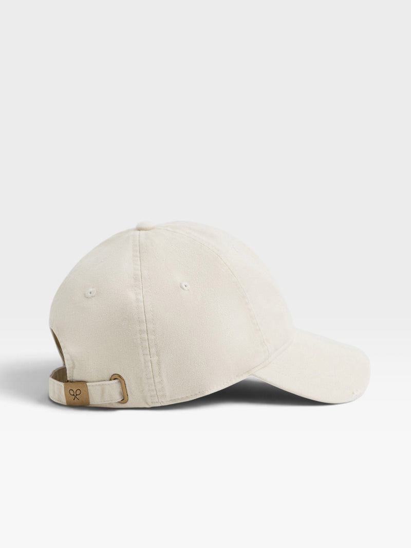 Gorra raquetas bordadas beige