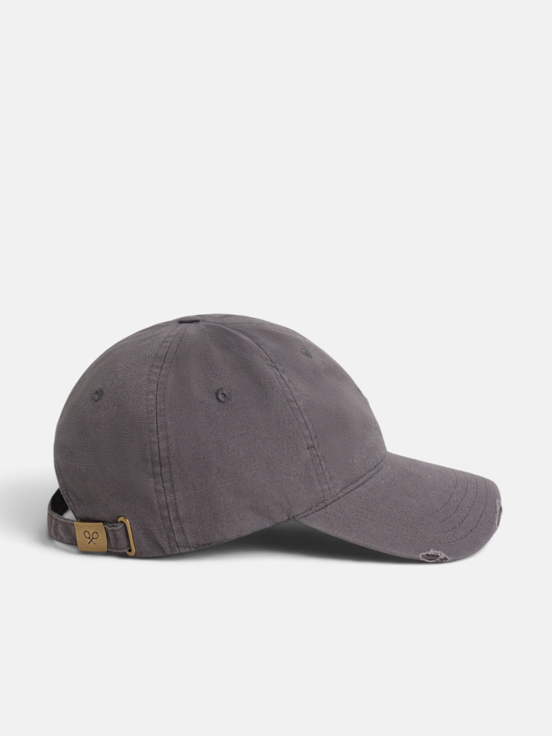 Gorra raquetas bordadas marron