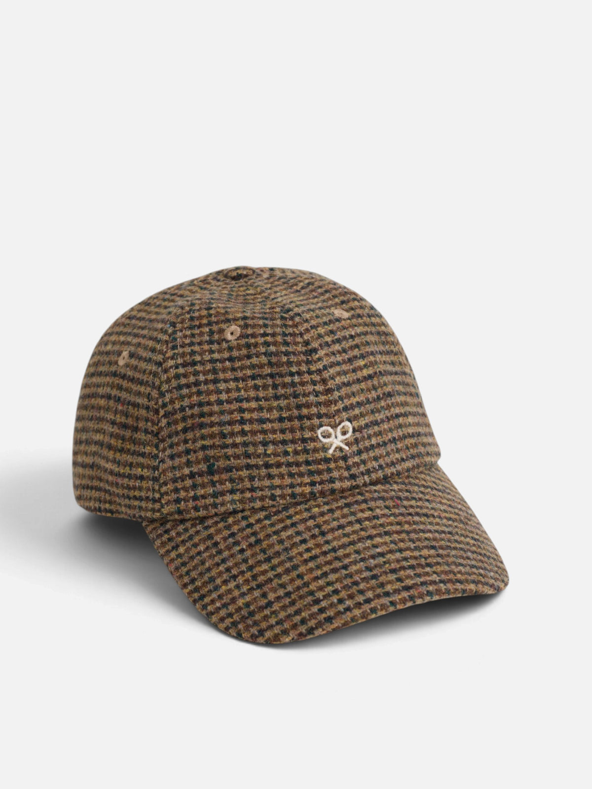 Boné tweed castanho