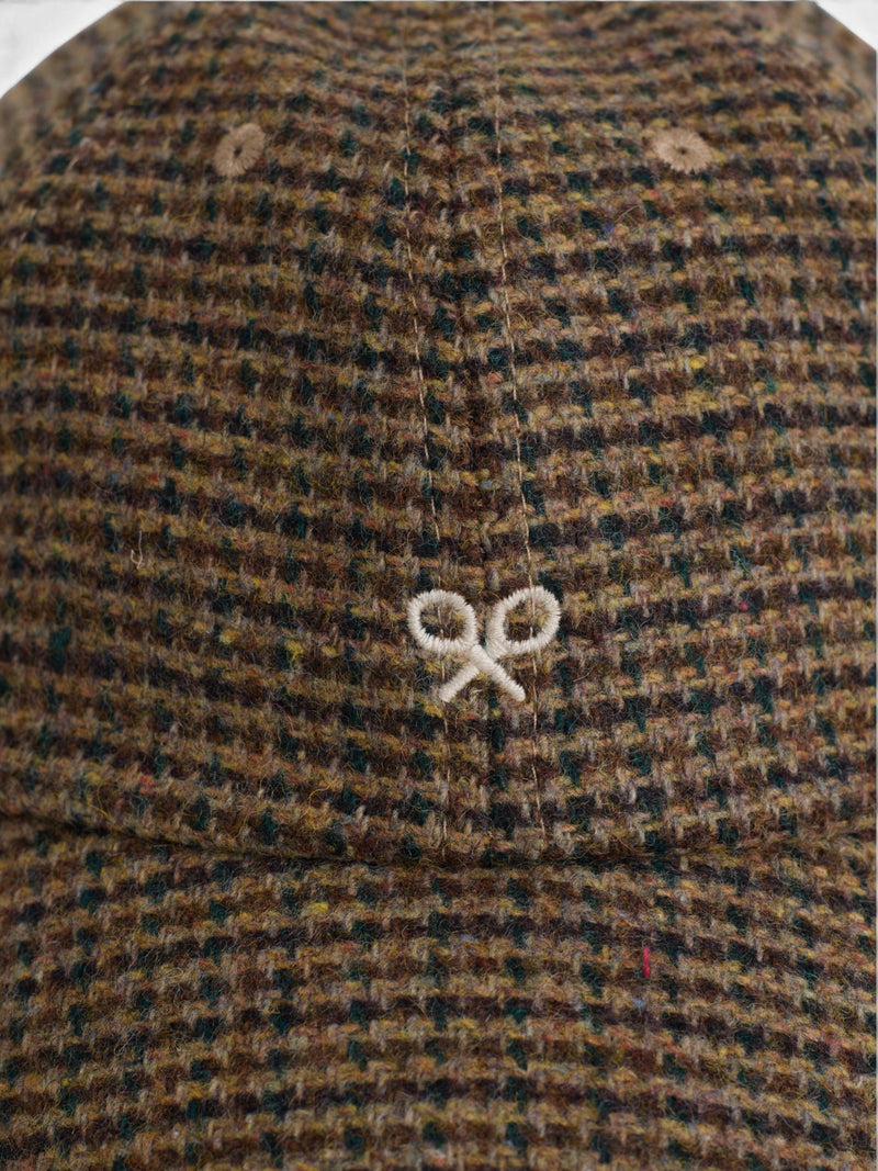 Boné tweed castanho