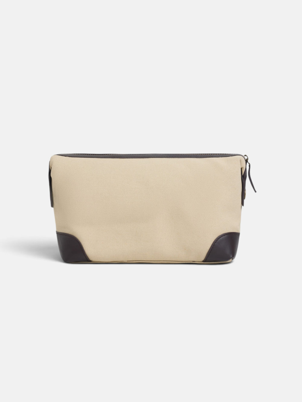 Adjustable beige toiletry bag
