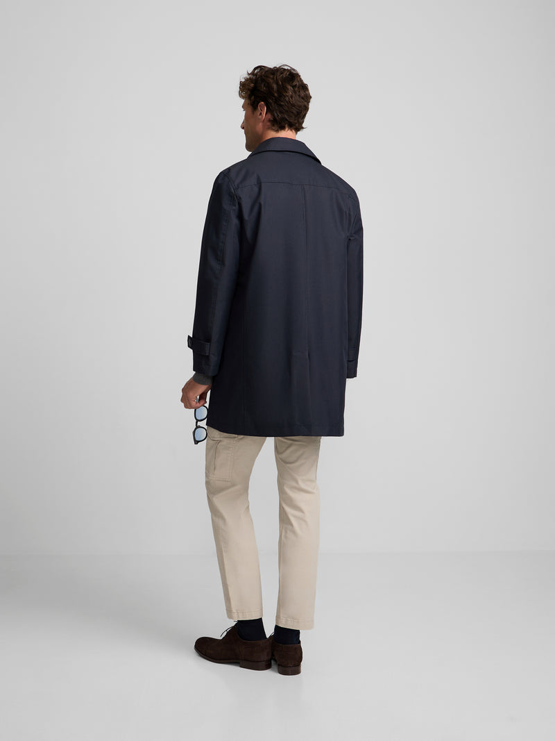 Gabardina corta azul marino
