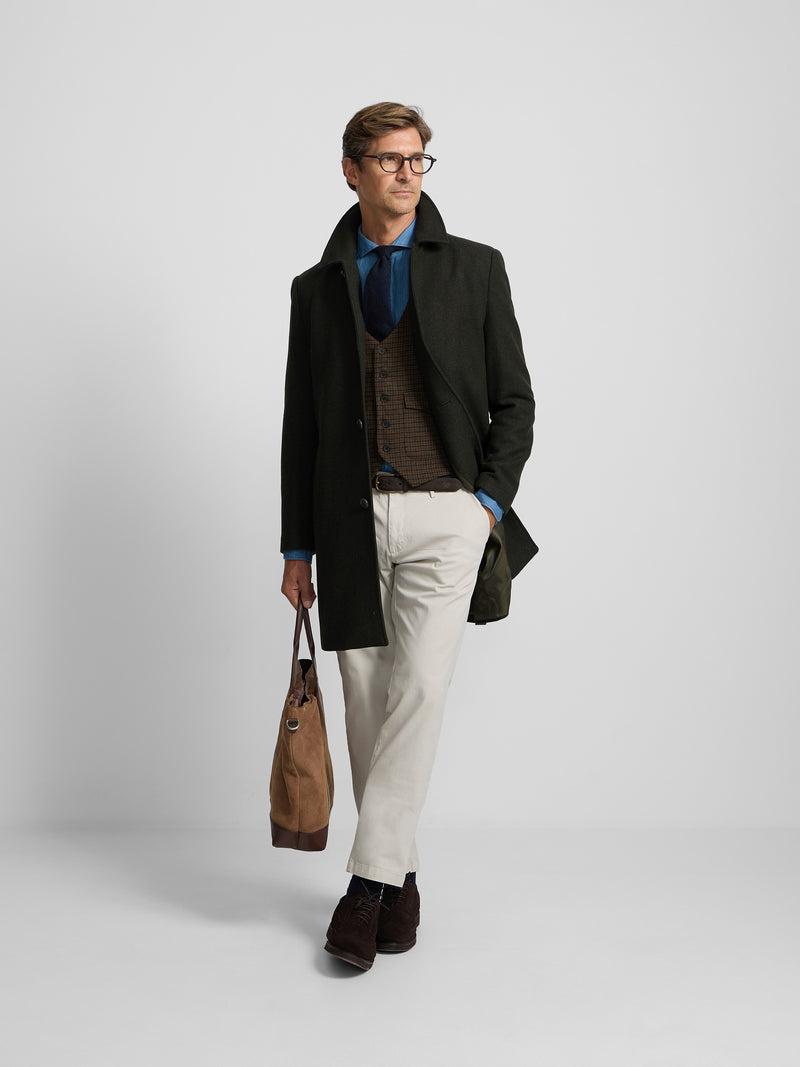 Straight green coat