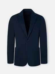 Blazer casual reto azul-marinho