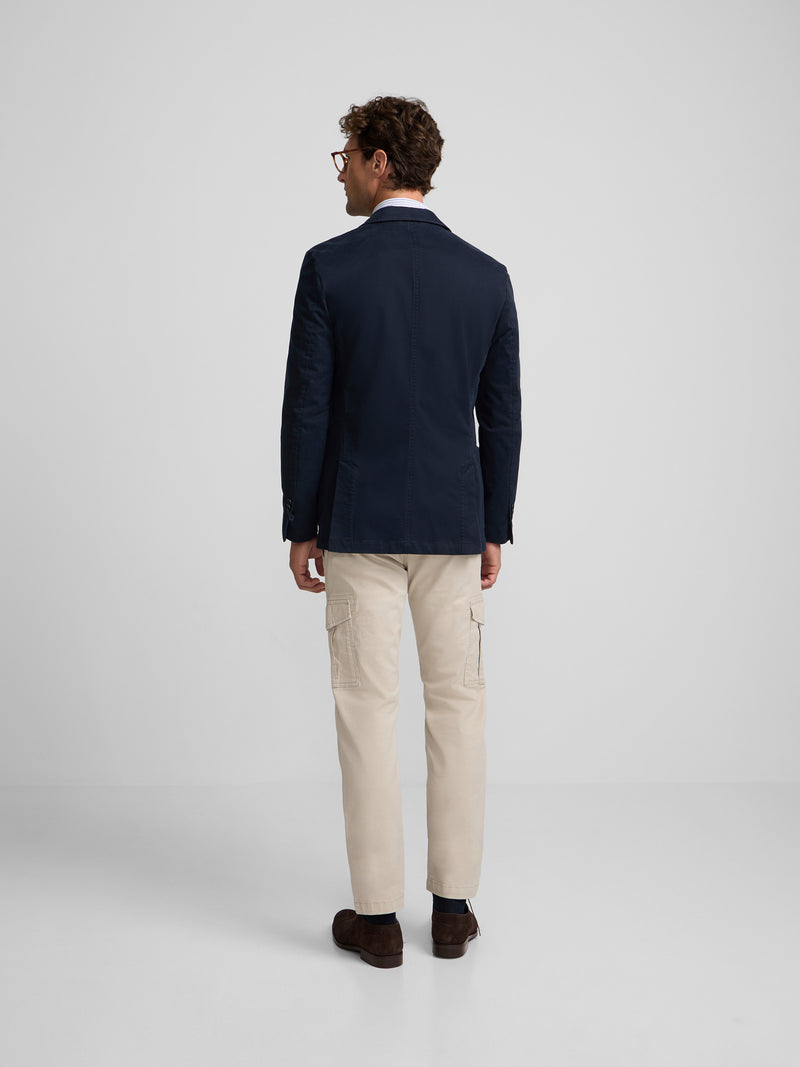 Navy blue straight casual blazer