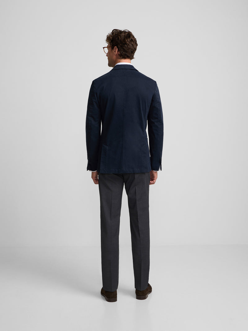 Navy blue straight casual blazer
