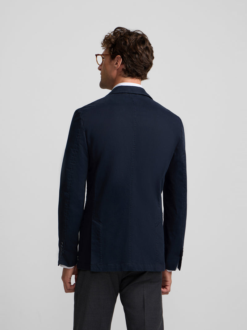 Navy blue straight casual blazer