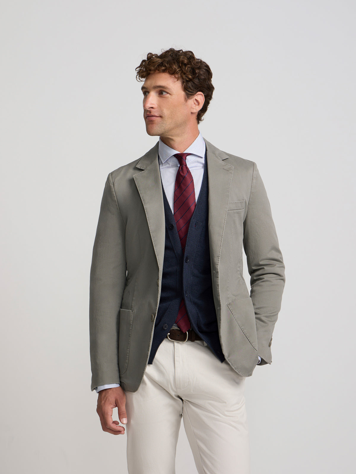 Americana casual recta khaki