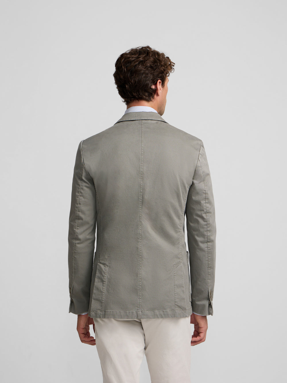 Straight casual khaki blazer