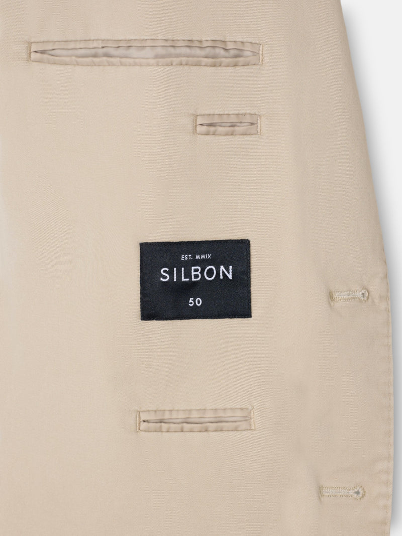 Veste décontractée droite beige