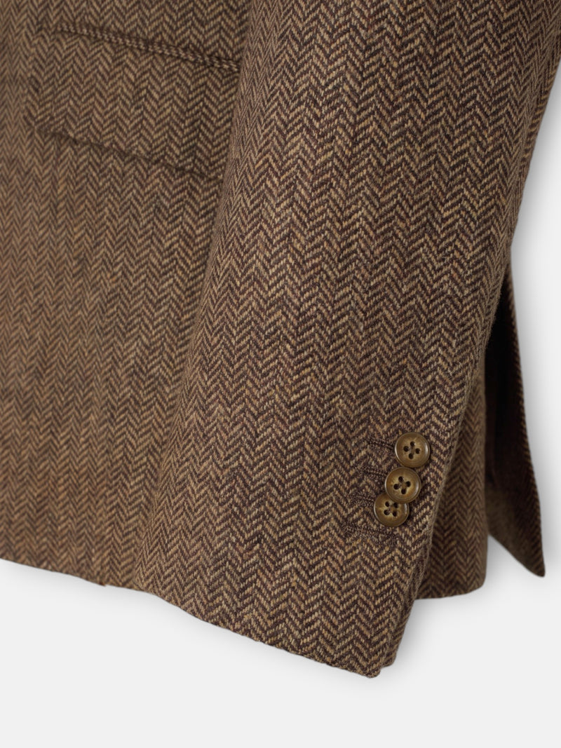 Brown herringbone blazer