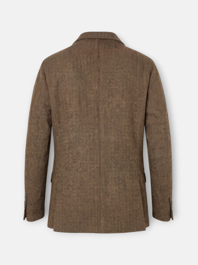 Brown herringbone blazer