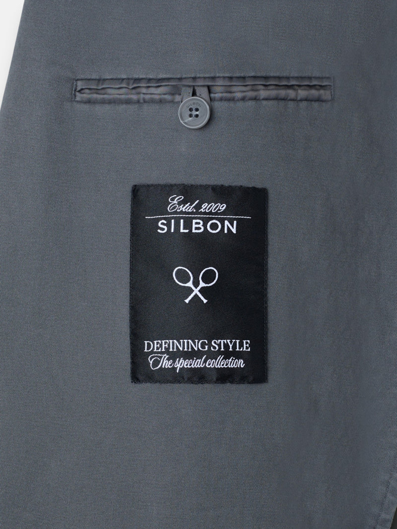 Blazer casual reto cinzento