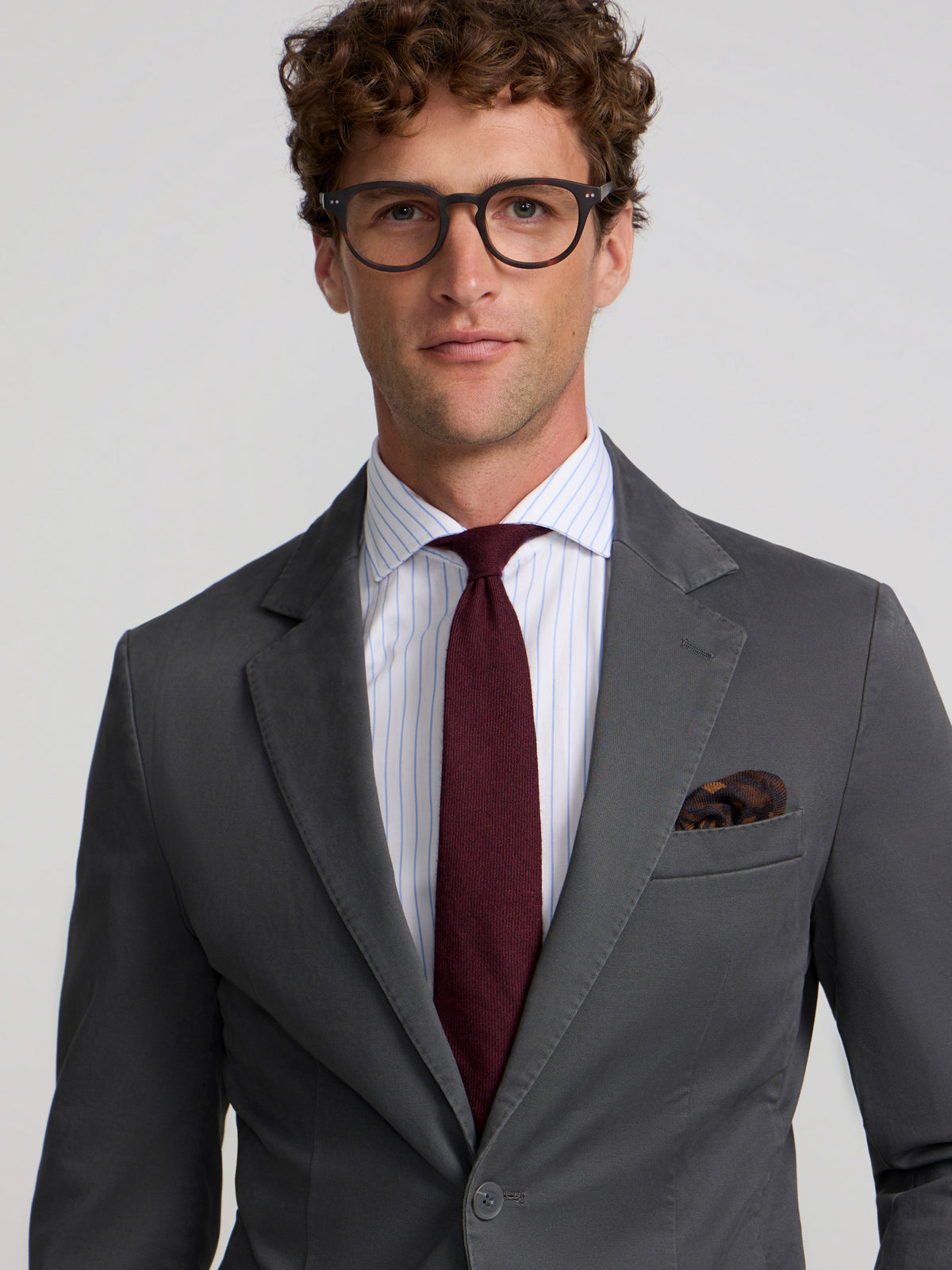 Americana casual recta gris