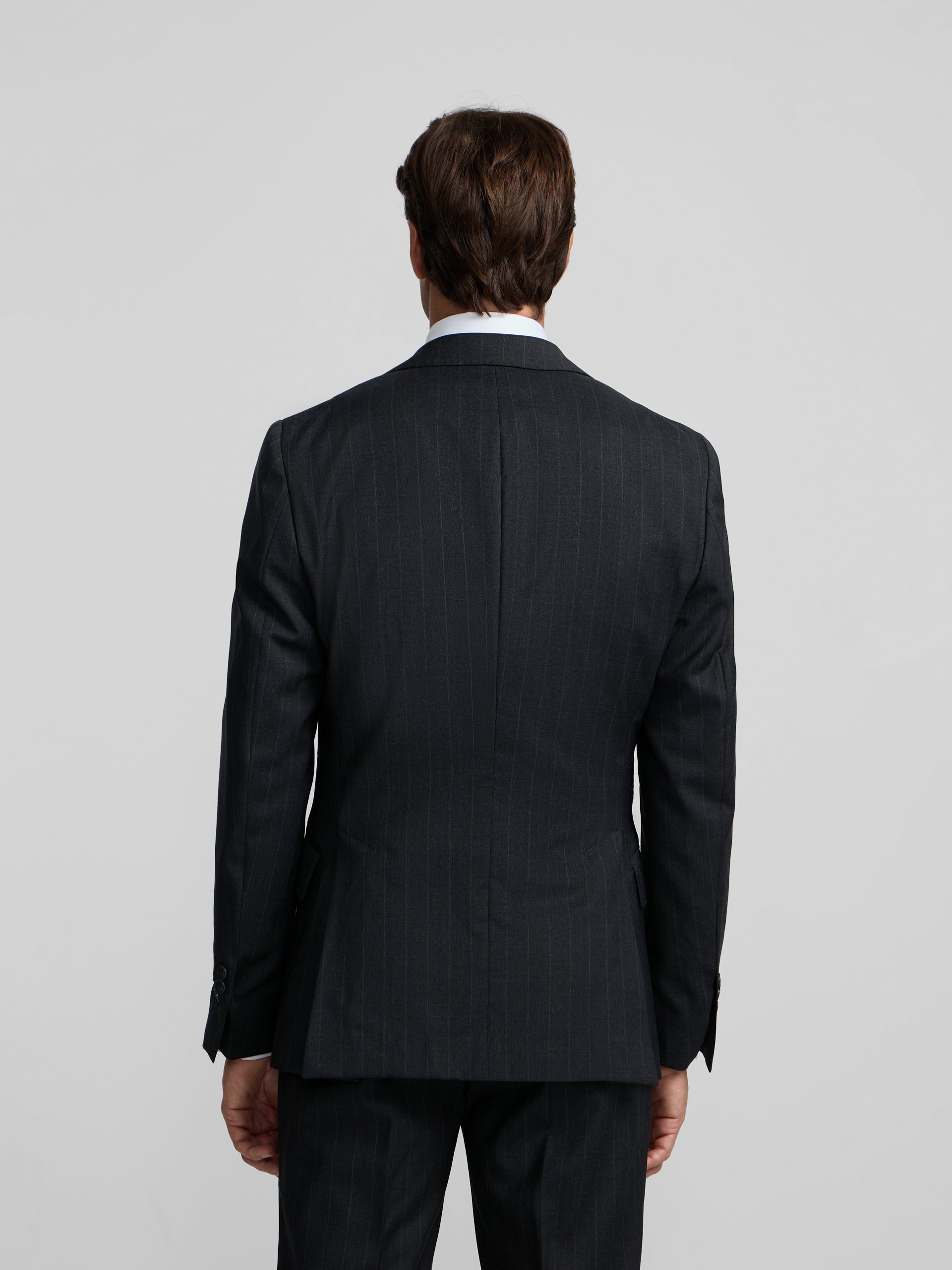 Americana traje raya diplomatica gris