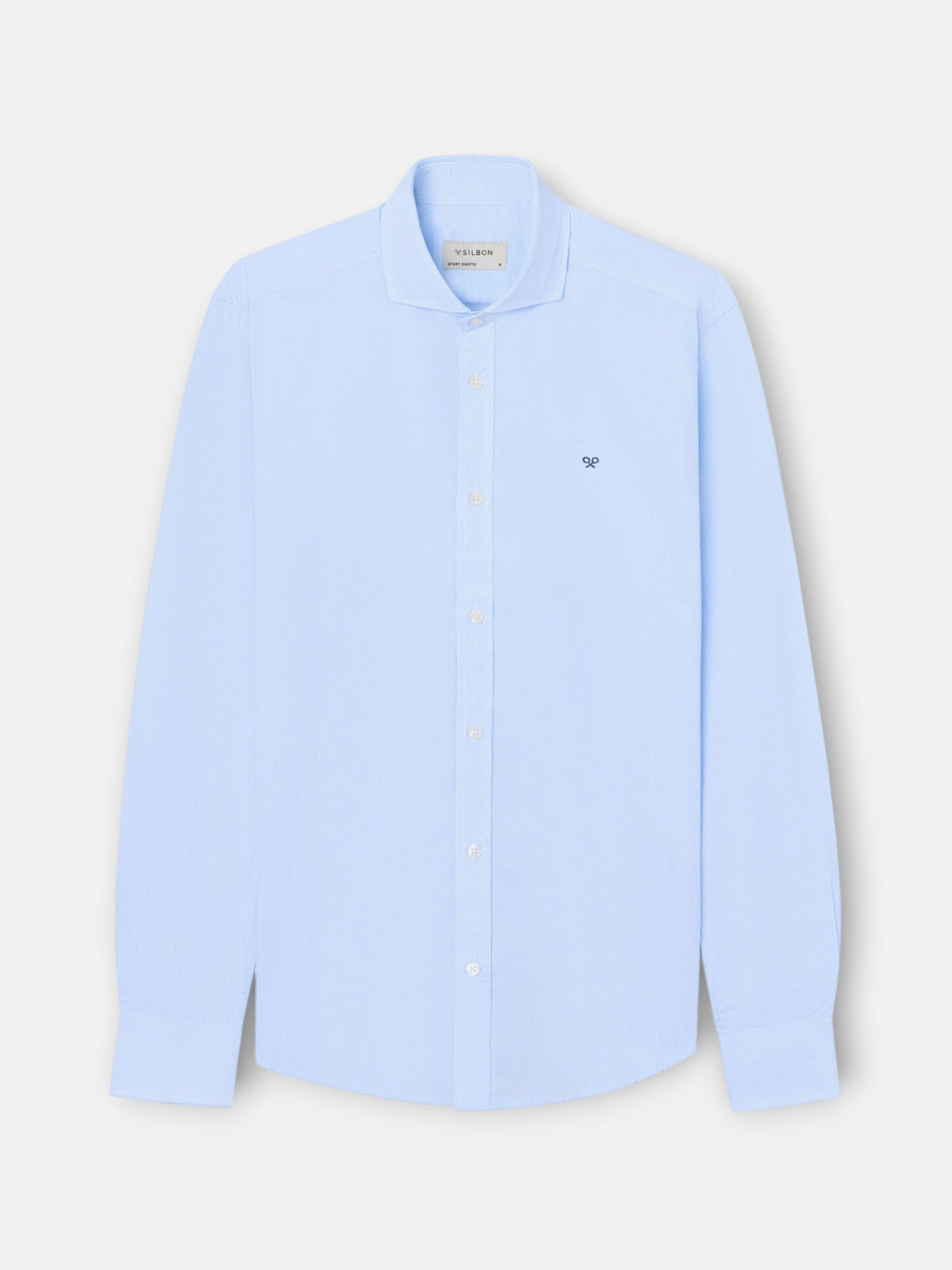 Classic sport shirt with small blue checks