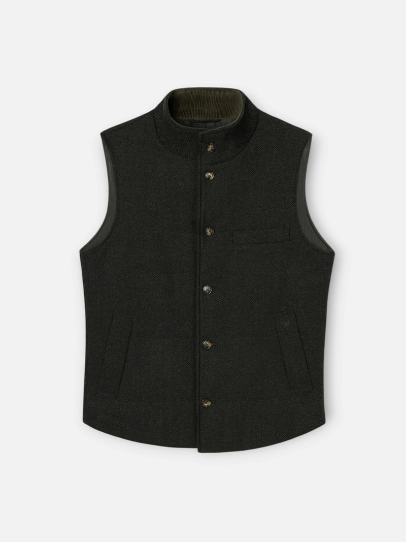 Chaleco casual espiga verde