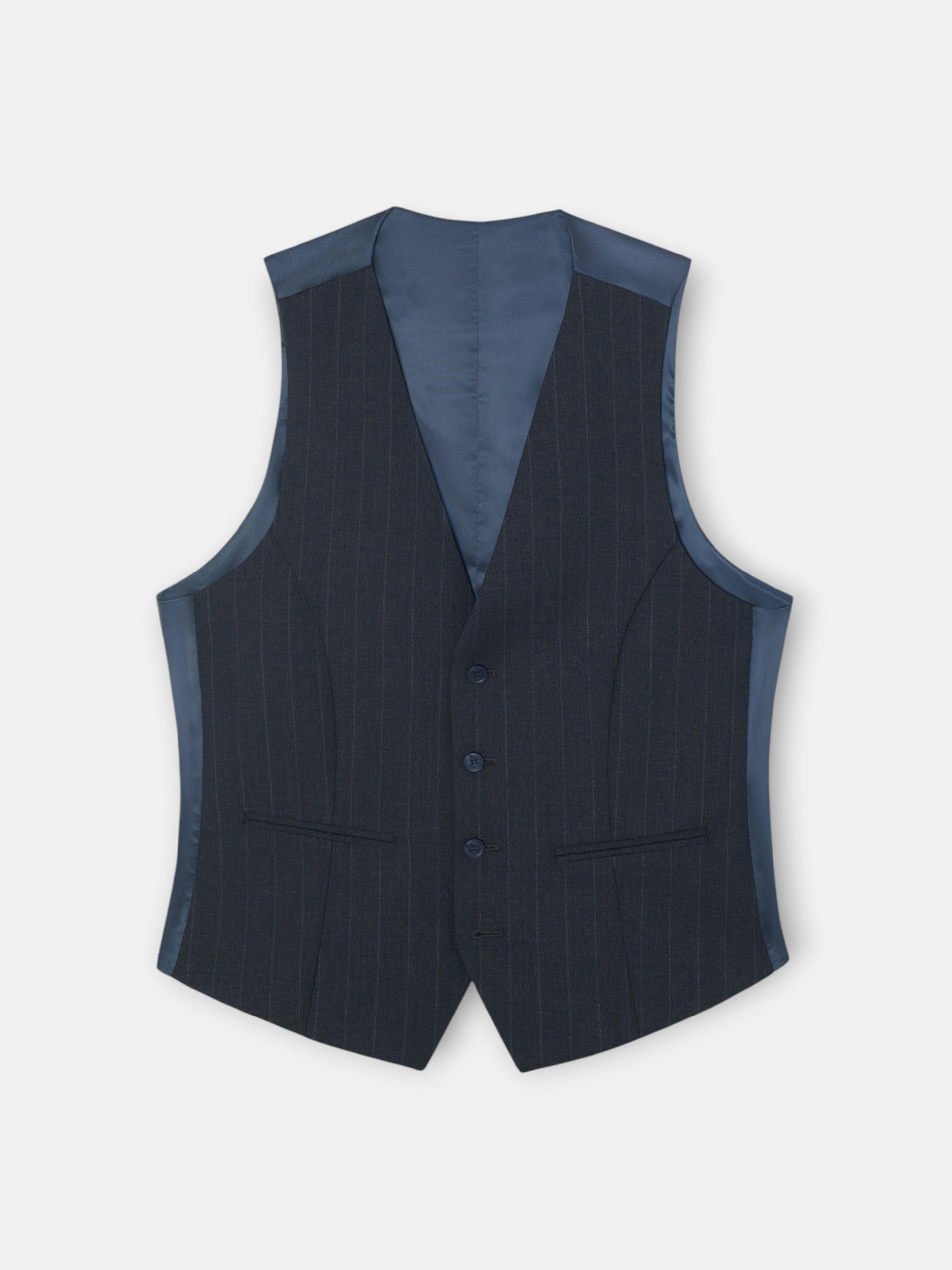 Chaleco traje raya diplomatica gris