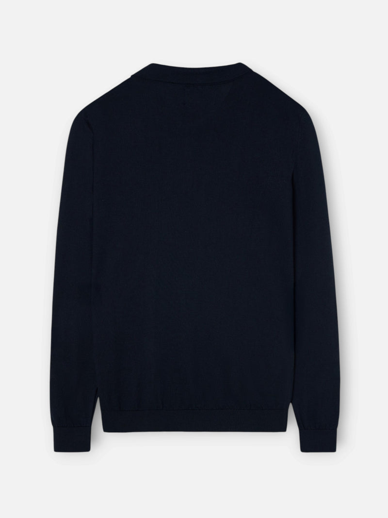 Jersey cuello polo unique azul marino