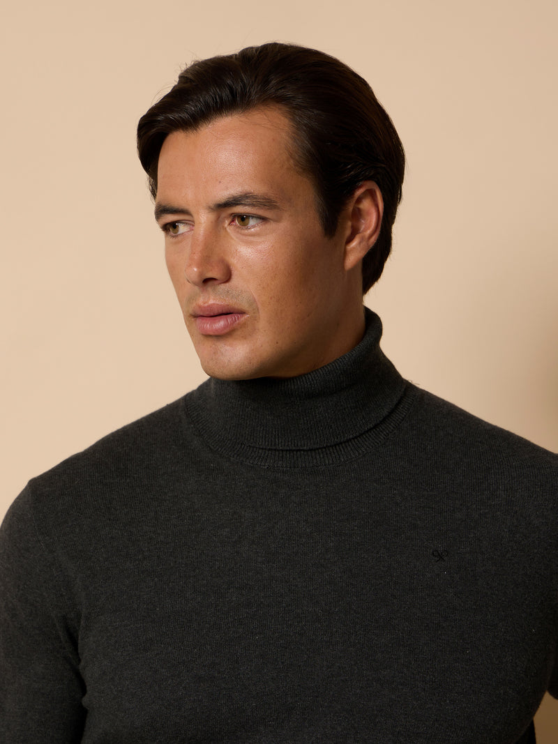 Jersey classic unique cuello vuelto gris