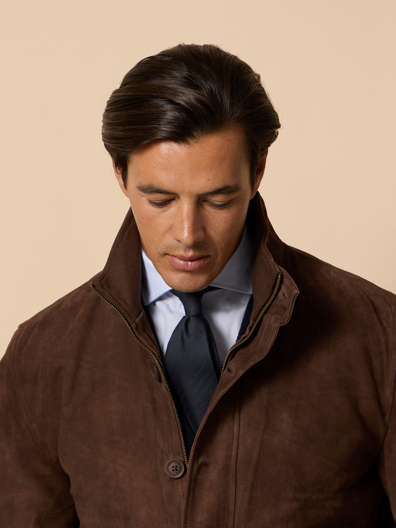 Chaqueta piel Harrington Unique marron