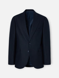Navy blue plain wool blazer