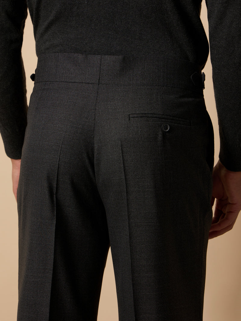 Pantalon traje unique pata de gallo gris