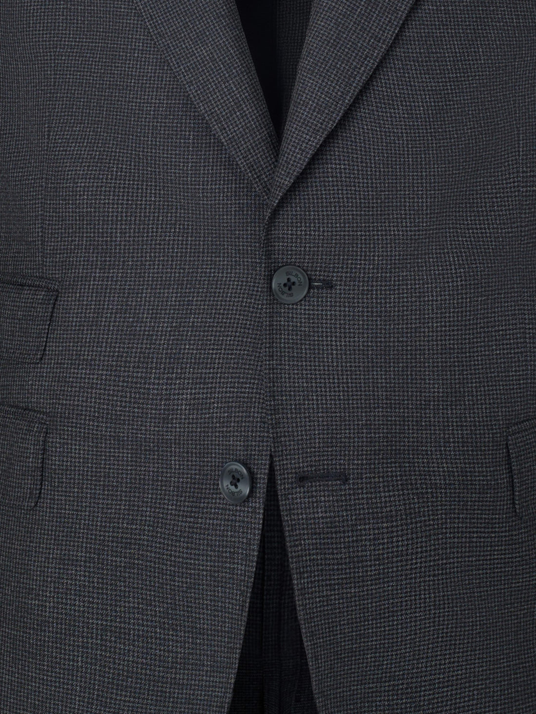 Blazer único de fato pata de galo cinzento