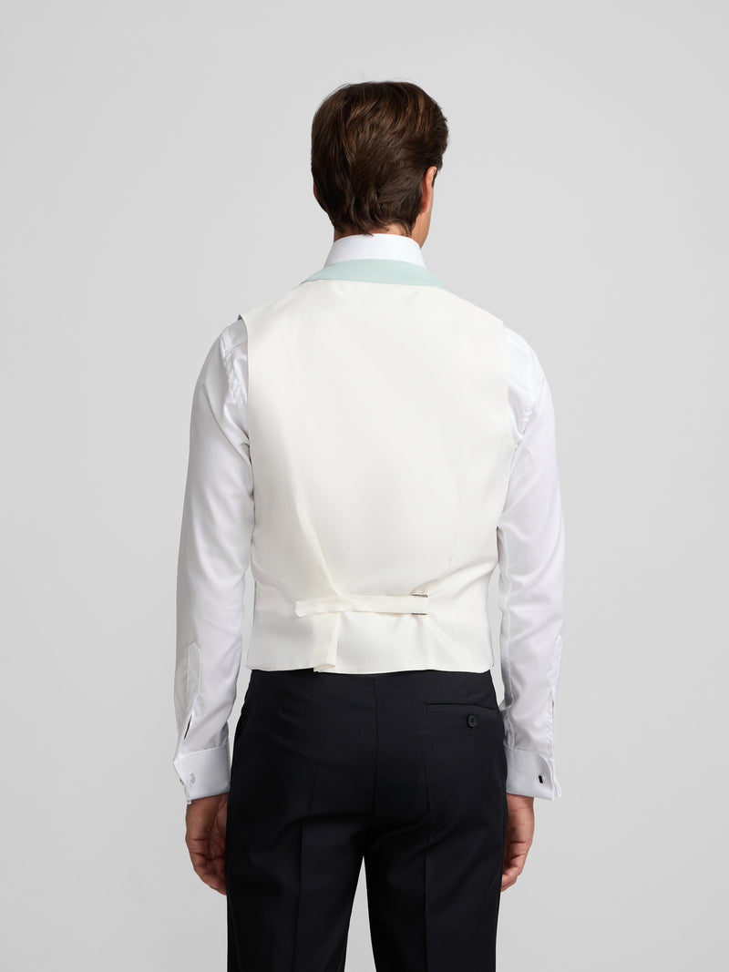 Gilet chaque col classique aigue-marine