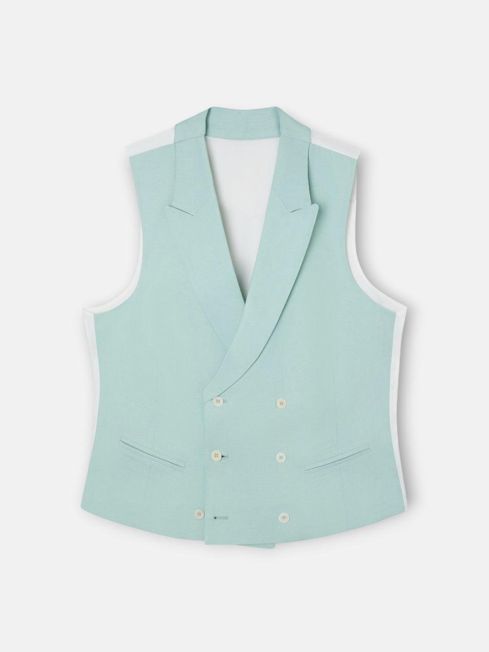 Chaleco chaque cuello clasico aguamarina