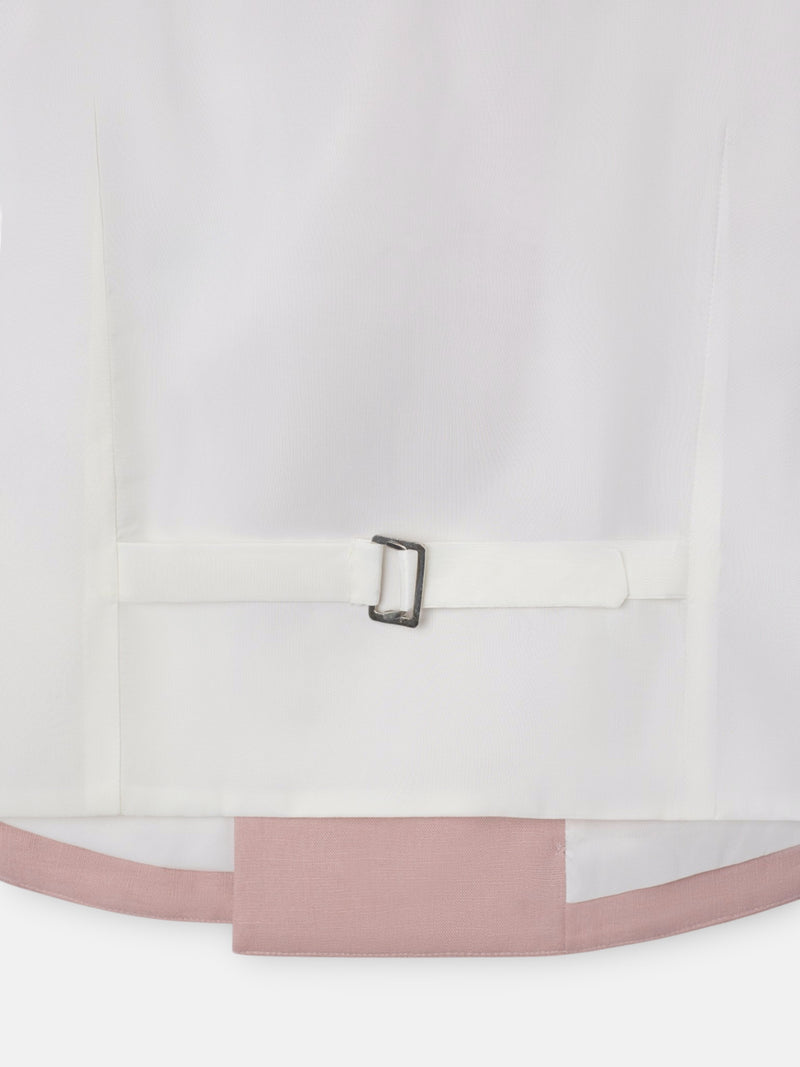 Gilet chaque col classique corail