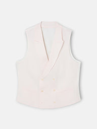 Gilet chaque col classique rose