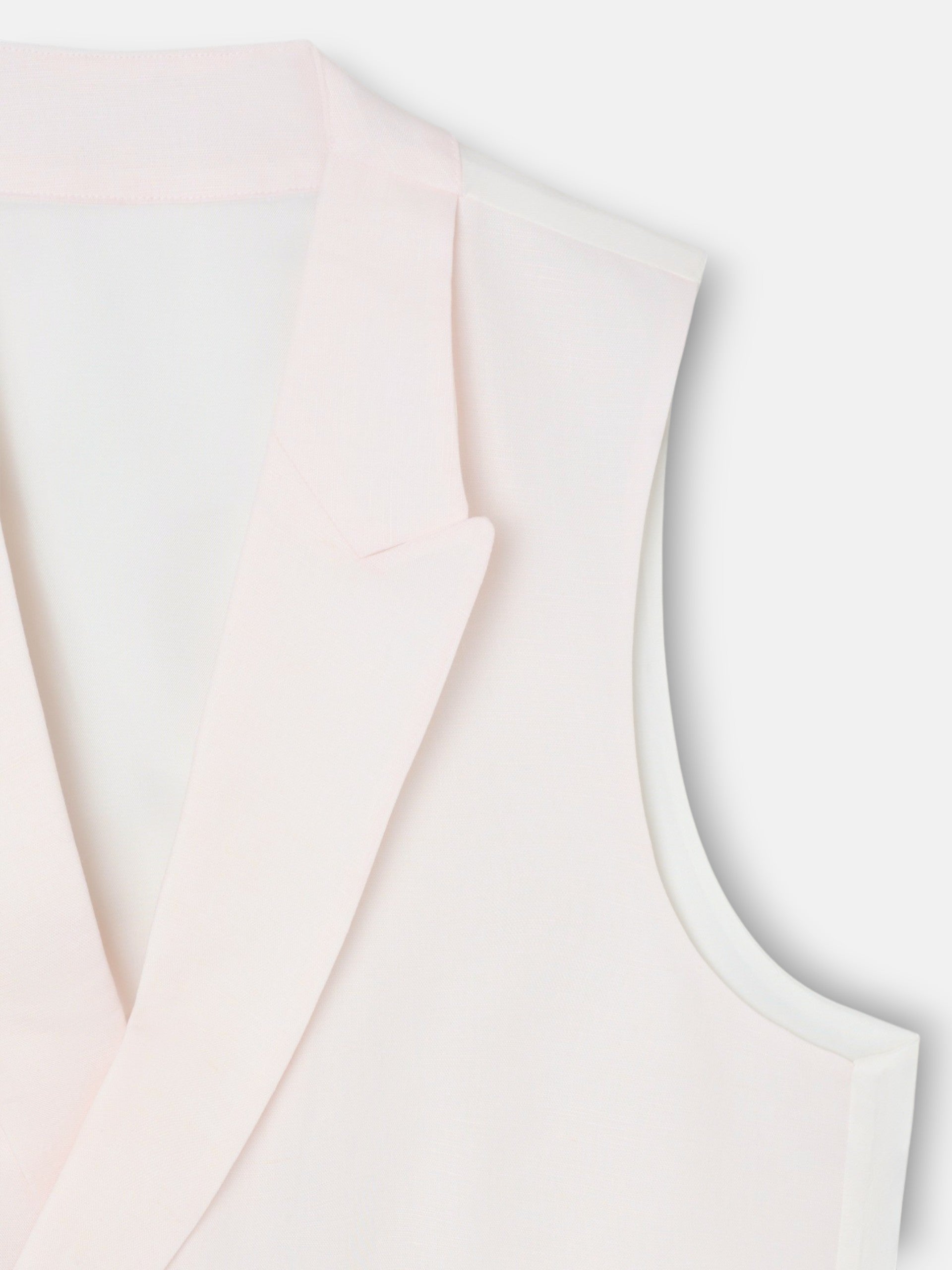 Chaleco chaque cuello clasico rosa