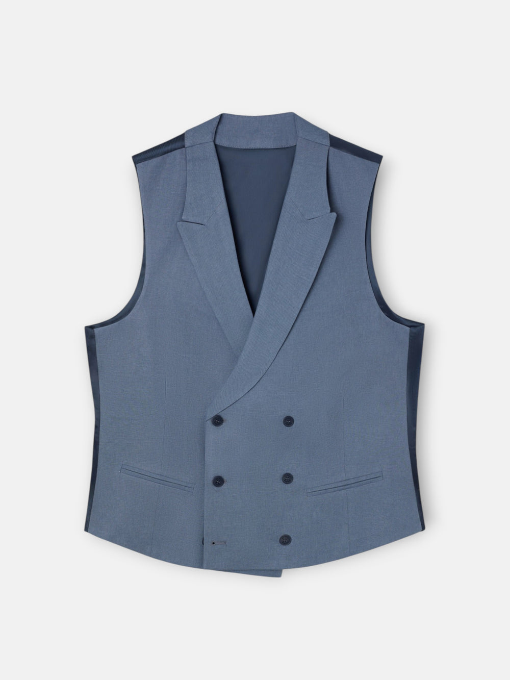 Chaleco chaque cuello clasico pizarra