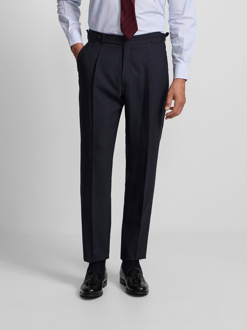 Pantalon vestir prolonga pinzas azul marino