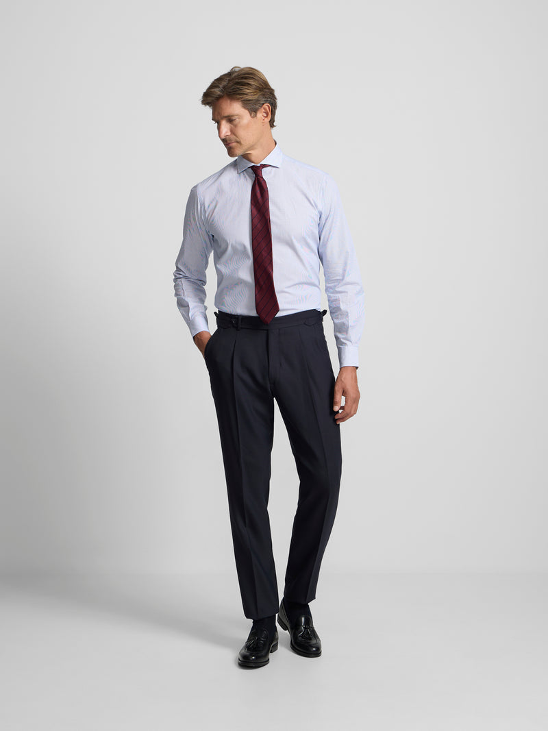 Pantalon vestir prolonga pinzas azul marino