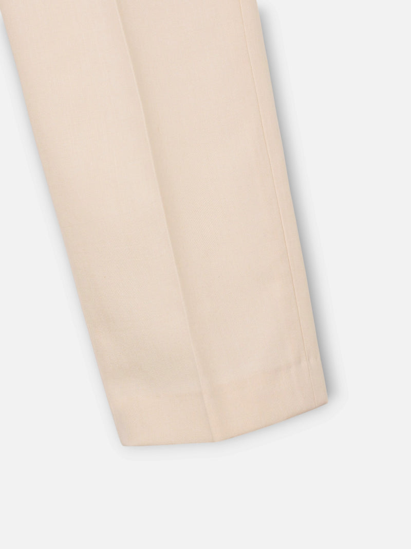 Pantalon vestir prolonga pinzas beige claro